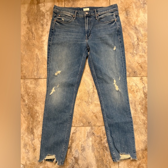 NWOT MOTHER The Flirt Fray Jeans in Cold Feet Women’s 30 - Picture 5 of 16